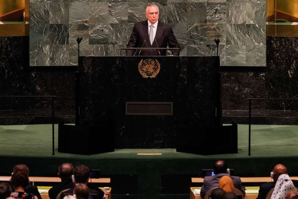 Na ONU, Temer faz  discurso de abertura da 72ª Assembleia Geral