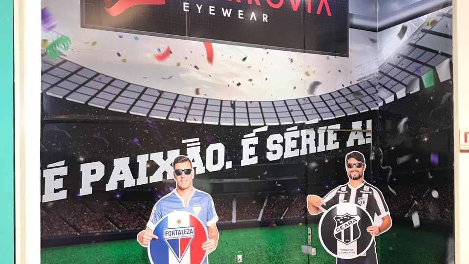 Ferrovia Eyewear realiza ação em shoppings de Fortaleza e levará cliente para assistir, com exclusividade, o treino dos times Fortaleza e Ceará